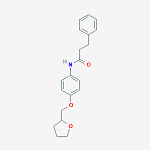 3-phenyl-N-[4-(tetrahydro-2-furanylmethoxy)phenyl]propanamide