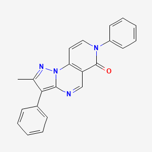 molecular formula C22H16N4O B4959256 2-methyl-3,7-diphenylpyrazolo[1,5-a]pyrido[3,4-e]pyrimidin-6(7H)-one 