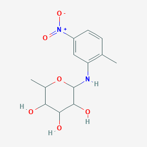 molecular formula C13H18N2O6 B4959268 6-deoxy-N-(2-methyl-5-nitrophenyl)hexopyranosylamine 