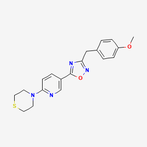 molecular formula C19H20N4O2S B4959270 4-{5-[3-(4-methoxybenzyl)-1,2,4-oxadiazol-5-yl]-2-pyridinyl}thiomorpholine 