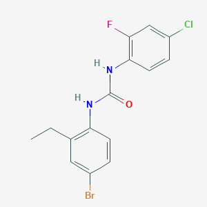 molecular formula C15H13BrClFN2O B4959284 N-(4-bromo-2-ethylphenyl)-N'-(4-chloro-2-fluorophenyl)urea 