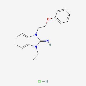 molecular formula C17H20ClN3O B4959286 1-ethyl-3-(2-phenoxyethyl)-1,3-dihydro-2H-benzimidazol-2-imine hydrochloride 