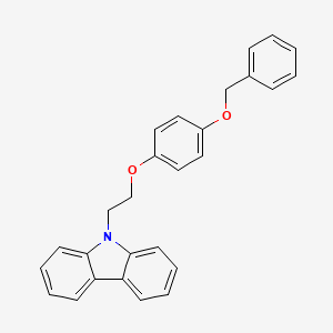 molecular formula C27H23NO2 B4959290 9-{2-[4-(benzyloxy)phenoxy]ethyl}-9H-carbazole 