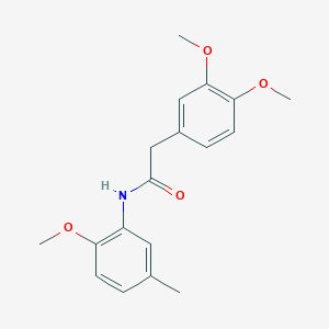 molecular formula C18H21NO4 B4959304 2-(3,4-dimethoxyphenyl)-N-(2-methoxy-5-methylphenyl)acetamide 