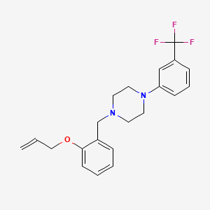 molecular formula C21H23F3N2O B4959313 1-[2-(allyloxy)benzyl]-4-[3-(trifluoromethyl)phenyl]piperazine 