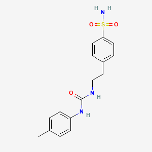 molecular formula C16H19N3O3S B4959338 4-[2-({[(4-methylphenyl)amino]carbonyl}amino)ethyl]benzenesulfonamide 