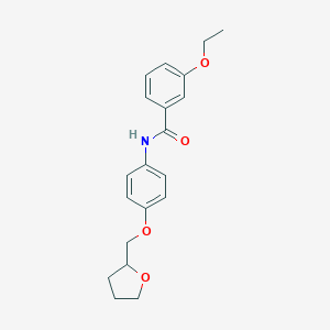 molecular formula C20H23NO4 B495935 3-ethoxy-N-[4-(tetrahydro-2-furanylmethoxy)phenyl]benzamide 