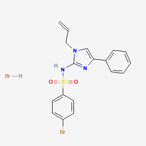 molecular formula C18H17Br2N3O2S B4959353 N-(1-allyl-4-phenyl-1,3-dihydro-2H-imidazol-2-ylidene)-4-bromobenzenesulfonamide hydrobromide 
