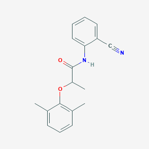 molecular formula C18H18N2O2 B495936 N-(2-cyanophenyl)-2-(2,6-dimethylphenoxy)propanamide 