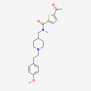 molecular formula C23H30N2O3S B4959386 5-acetyl-N-({1-[2-(4-methoxyphenyl)ethyl]-4-piperidinyl}methyl)-N-methyl-2-thiophenecarboxamide 