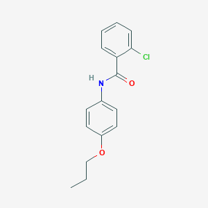 molecular formula C16H16ClNO2 B495940 2-chloro-N-(4-propoxyphenyl)benzamide 
