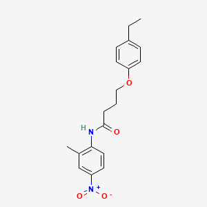 molecular formula C19H22N2O4 B4959400 4-(4-ethylphenoxy)-N-(2-methyl-4-nitrophenyl)butanamide 