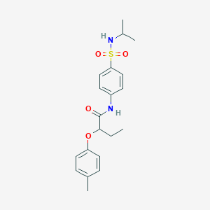 molecular formula C20H26N2O4S B495941 2-(4-methylphenoxy)-N-[4-(propan-2-ylsulfamoyl)phenyl]butanamide 