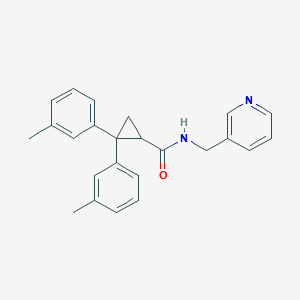 molecular formula C24H24N2O B4959418 2,2-bis(3-methylphenyl)-N-(3-pyridinylmethyl)cyclopropanecarboxamide 