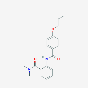 molecular formula C20H24N2O3 B495942 2-[(4-butoxybenzoyl)amino]-N,N-dimethylbenzamide 