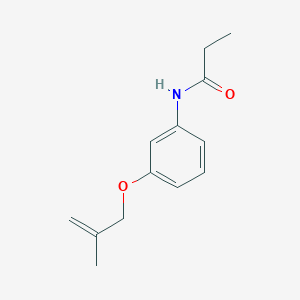 molecular formula C13H17NO2 B495944 N-{3-[(2-methylprop-2-en-1-yl)oxy]phenyl}propanamide 