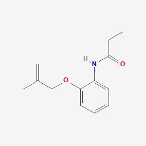 molecular formula C13H17NO2 B495945 N-{2-[(2-methylprop-2-en-1-yl)oxy]phenyl}propanamide 