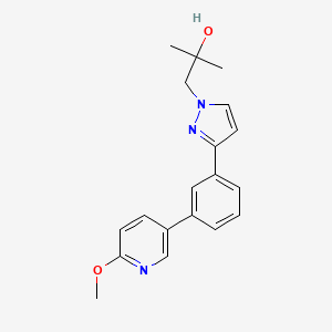 molecular formula C19H21N3O2 B4959455 1-{3-[3-(6-methoxy-3-pyridinyl)phenyl]-1H-pyrazol-1-yl}-2-methyl-2-propanol 