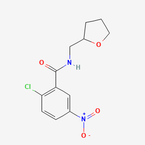 molecular formula C12H13ClN2O4 B4959463 2-chloro-5-nitro-N-(tetrahydro-2-furanylmethyl)benzamide 
