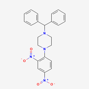 molecular formula C23H22N4O4 B4959477 1-(2,4-dinitrophenyl)-4-(diphenylmethyl)piperazine 