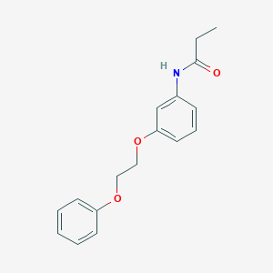 molecular formula C17H19NO3 B495948 N-[3-(2-phenoxyethoxy)phenyl]propanamide 