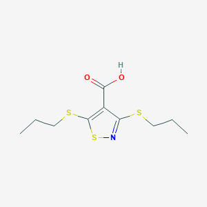 molecular formula C10H15NO2S3 B4959483 3,5-bis(propylthio)-4-isothiazolecarboxylic acid 