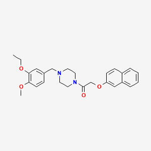 1-(3-ethoxy-4-methoxybenzyl)-4-[(2-naphthyloxy)acetyl]piperazine