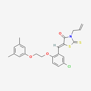 molecular formula C23H22ClNO3S2 B4959497 3-allyl-5-{5-chloro-2-[2-(3,5-dimethylphenoxy)ethoxy]benzylidene}-2-thioxo-1,3-thiazolidin-4-one 