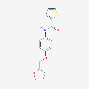 molecular formula C16H17NO3S B495950 N-[4-(tetrahydro-2-furanylmethoxy)phenyl]-2-thiophenecarboxamide 