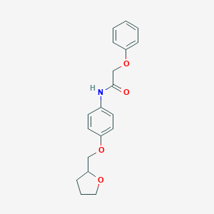 molecular formula C19H21NO4 B495951 2-phenoxy-N-[4-(tetrahydro-2-furanylmethoxy)phenyl]acetamide 