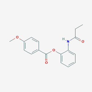 molecular formula C17H17NO4 B495952 2-(Propanoylamino)phenyl 4-methoxybenzoate 