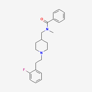 molecular formula C22H27FN2O B4959531 N-({1-[2-(2-fluorophenyl)ethyl]-4-piperidinyl}methyl)-N-methylbenzamide 