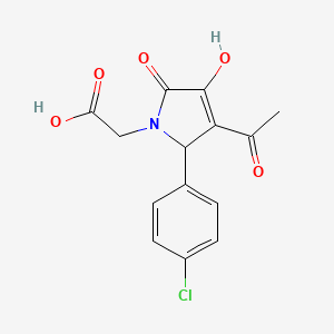 molecular formula C14H12ClNO5 B4959533 [3-acetyl-2-(4-chlorophenyl)-4-hydroxy-5-oxo-2,5-dihydro-1H-pyrrol-1-yl]acetic acid CAS No. 332022-23-8