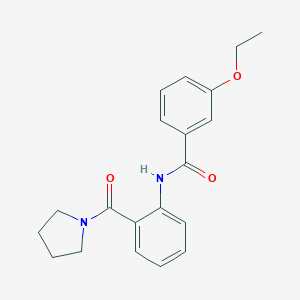 molecular formula C20H22N2O3 B495954 3-ethoxy-N-[2-(1-pyrrolidinylcarbonyl)phenyl]benzamide 
