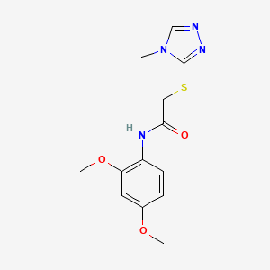 molecular formula C13H16N4O3S B4959541 N-(2,4-dimethoxyphenyl)-2-[(4-methyl-4H-1,2,4-triazol-3-yl)thio]acetamide 