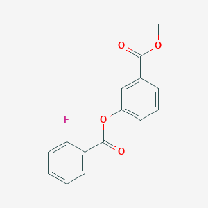 molecular formula C15H11FO4 B495957 3-(Methoxycarbonyl)phenyl 2-fluorobenzoate 
