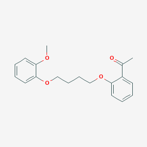 molecular formula C19H22O4 B4959571 1-{2-[4-(2-methoxyphenoxy)butoxy]phenyl}ethanone 