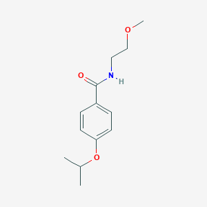 molecular formula C13H19NO3 B495958 4-isopropoxy-N-(2-methoxyethyl)benzamide 