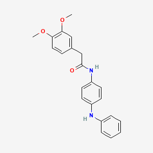 molecular formula C22H22N2O3 B4959591 N-(4-anilinophenyl)-2-(3,4-dimethoxyphenyl)acetamide 