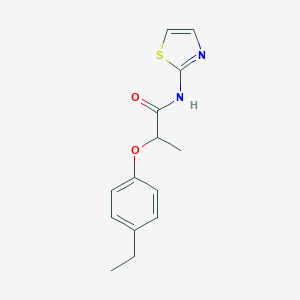 molecular formula C14H16N2O2S B495960 2-(4-ethylphenoxy)-N-(1,3-thiazol-2-yl)propanamide 