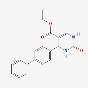 molecular formula C20H20N2O3 B4959602 ethyl 4-(4-biphenylyl)-6-methyl-2-oxo-1,2,3,4-tetrahydro-5-pyrimidinecarboxylate 
