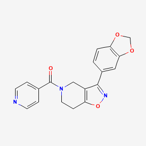 molecular formula C19H15N3O4 B4959627 3-(1,3-benzodioxol-5-yl)-5-isonicotinoyl-4,5,6,7-tetrahydroisoxazolo[4,5-c]pyridine 