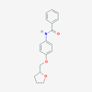 molecular formula C18H19NO3 B495963 N-[4-(tetrahydro-2-furanylmethoxy)phenyl]benzamide 