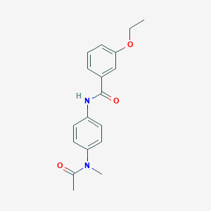 molecular formula C18H20N2O3 B495964 N-{4-[acetyl(methyl)amino]phenyl}-3-ethoxybenzamide 