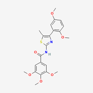 molecular formula C22H24N2O6S B4959645 N-[4-(2,5-dimethoxyphenyl)-5-methyl-1,3-thiazol-2-yl]-3,4,5-trimethoxybenzamide 