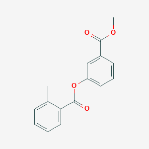 molecular formula C16H14O4 B495965 3-(Methoxycarbonyl)phenyl 2-methylbenzoate 