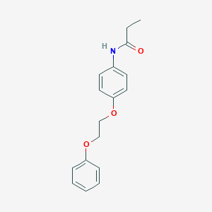 molecular formula C17H19NO3 B495968 N-[4-(2-phenoxyethoxy)phenyl]propanamide 