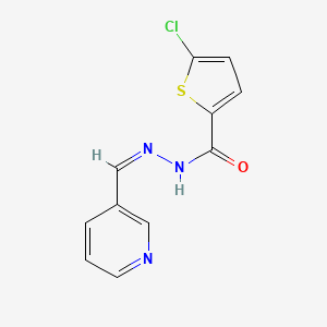 molecular formula C11H8ClN3OS B4959680 5-chloro-N'-(3-pyridinylmethylene)-2-thiophenecarbohydrazide 