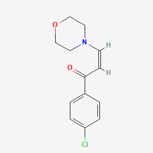 molecular formula C13H14ClNO2 B4959706 1-(4-chlorophenyl)-3-(4-morpholinyl)-2-propen-1-one 