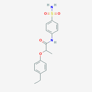 molecular formula C17H20N2O4S B495971 2-(4-ethylphenoxy)-N-(4-sulfamoylphenyl)propanamide 